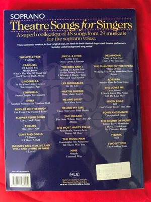 Music Book - Theatre Songs for Singers